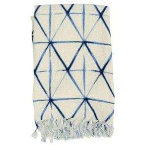 Shibori Throw Indigo Natural